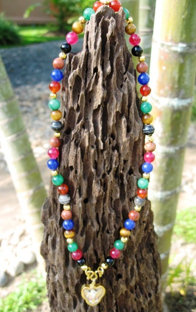 Multi Colored Beads Chain for Thai Buddha Amulet