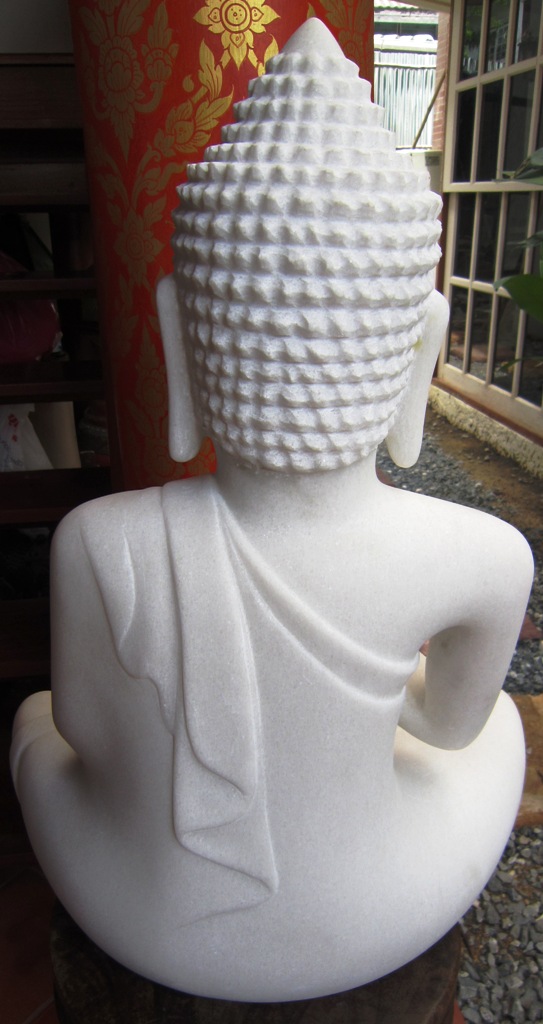 White Marble Dispelling Fear Buddha