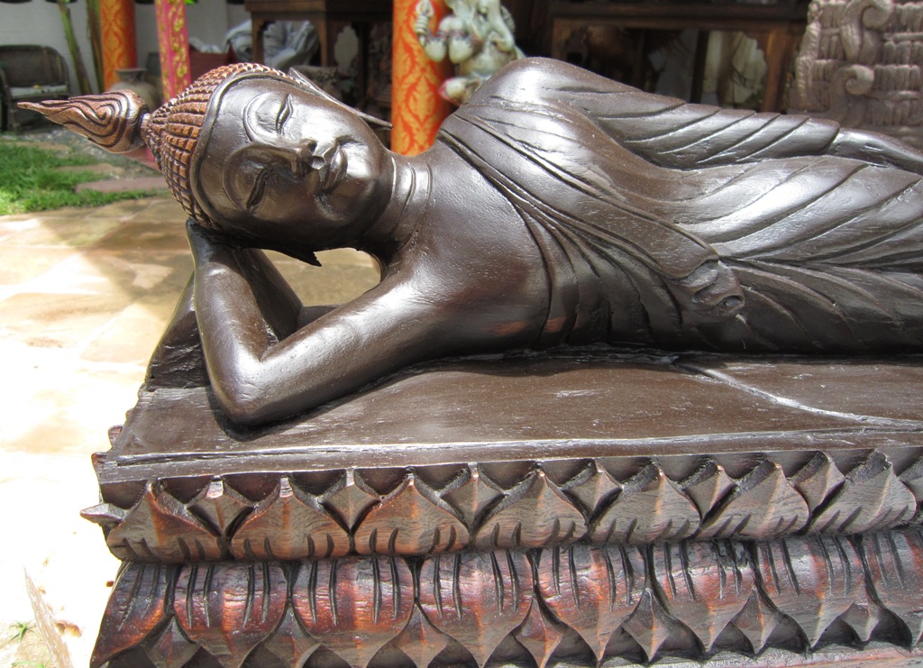 Reclining Buddha in Jackfruit wood