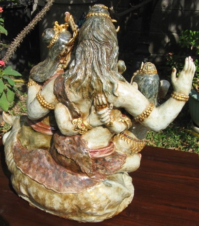 Trinity set of Shiva, Parvarti & Ganesha on shiva's bull