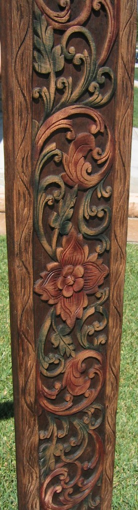  Floral Teak Wood Panel