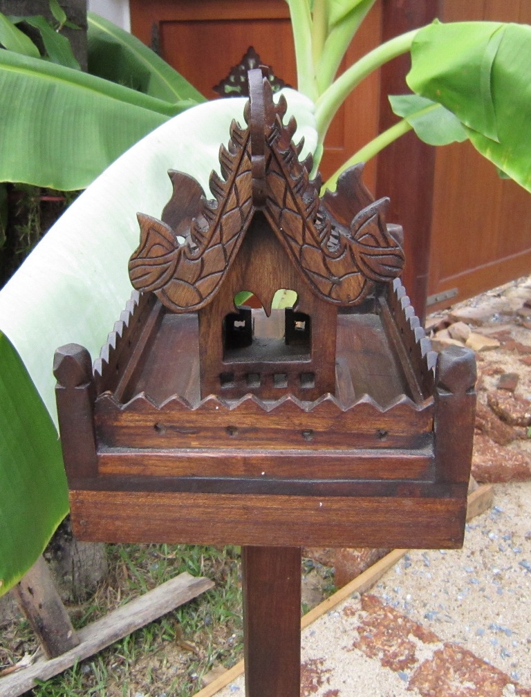 Set of Extra Small Thai Spirit House with Stand