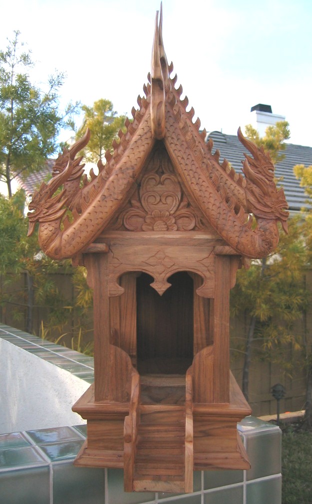 Thai Spirit House Medium in Natural Finish