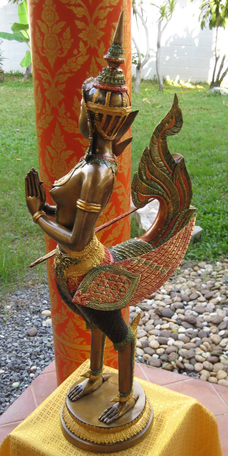 Sawasdee Kinnaree Brass Statue