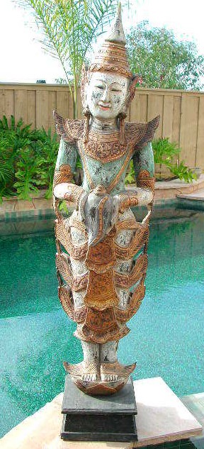 Standing Teppanom Thai Angel Antique