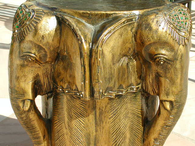 Three Elephant Heads Stool