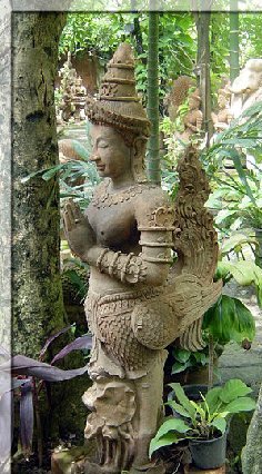 Terra Cotta Kinnaree Angel Statue