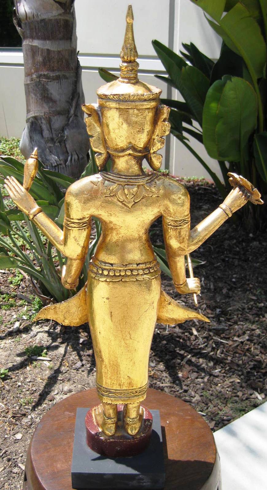 Gold Leaf Four Arms Vishnu