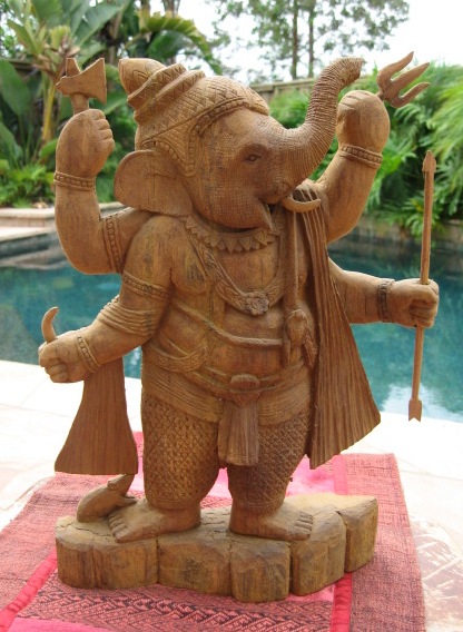 Teak Wood Ganesh