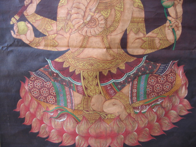 Ganesh on lotus Painting Thailand