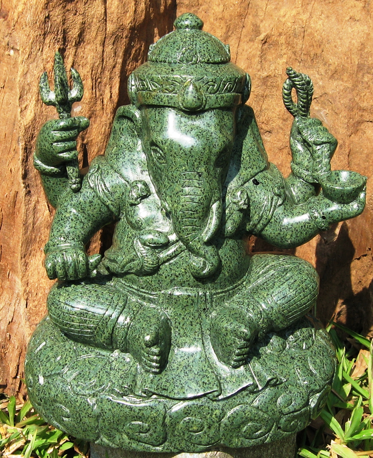 Hand Carved Stone Ganesh from Thailand