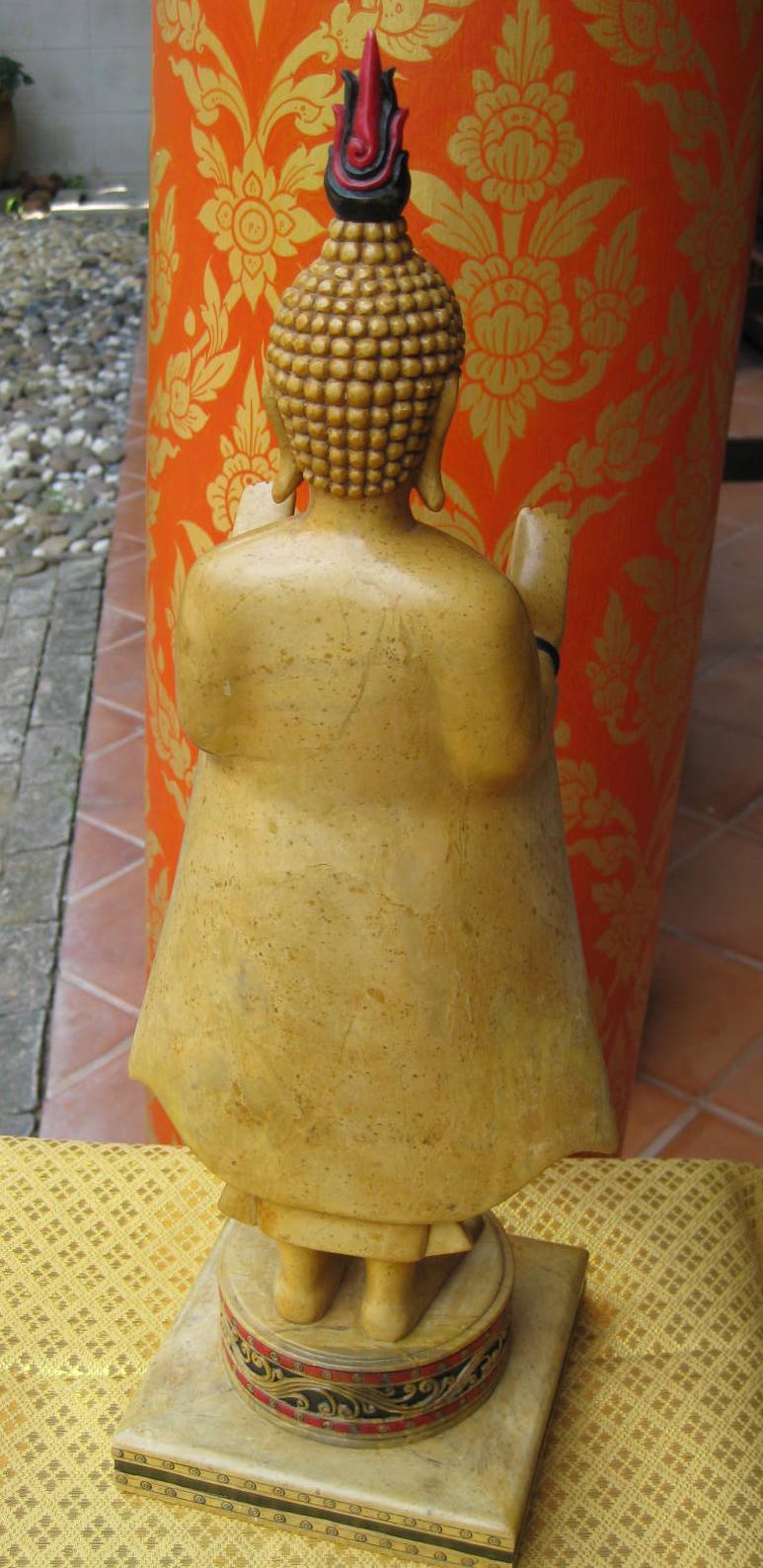 Hand Carved Standing"Monday" Buddha