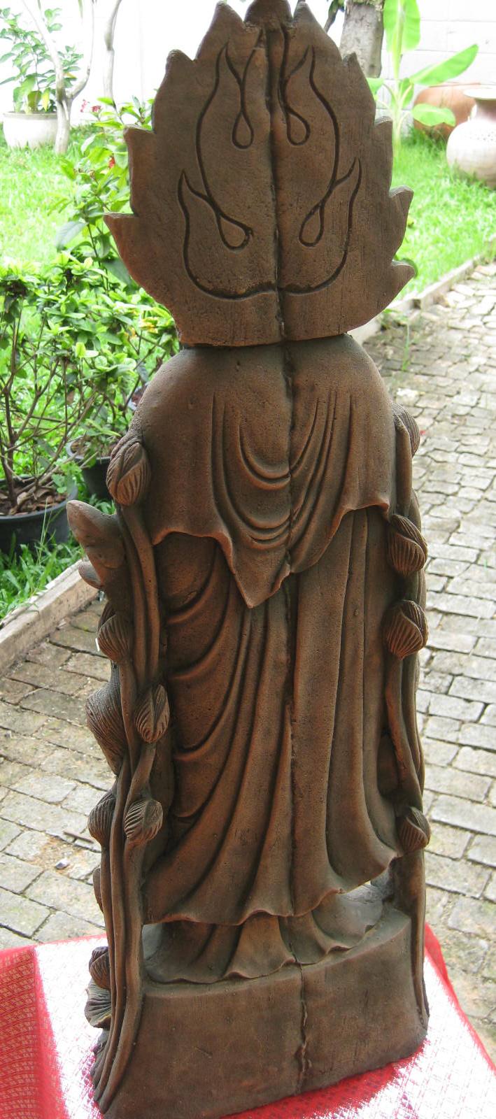 Standing Guan Yin Statue in Sandstone