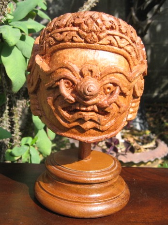 Hand carved meatless coconut Phra Pipek (Ravana Brother)
