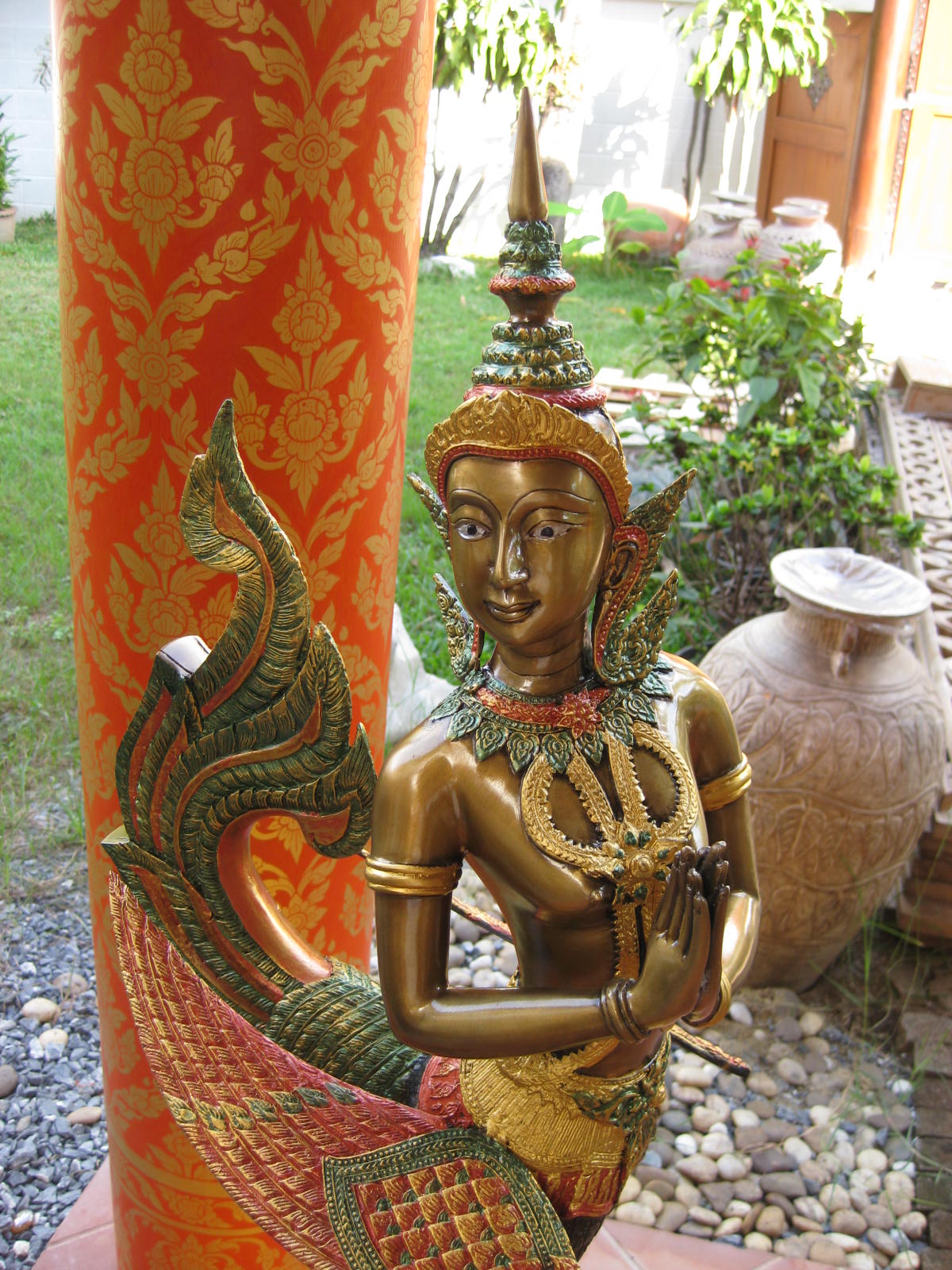 Sawasdee Kinnaree Brass Statue