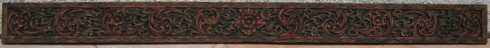Floral Teak Wood Panel