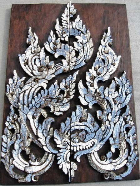 White Mirrored on Naga Oak Panel