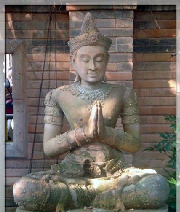 Terra Cotta Khmer Style Angel Statue