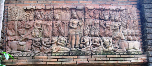 Hand Carved Terra Cotta Wall Panel