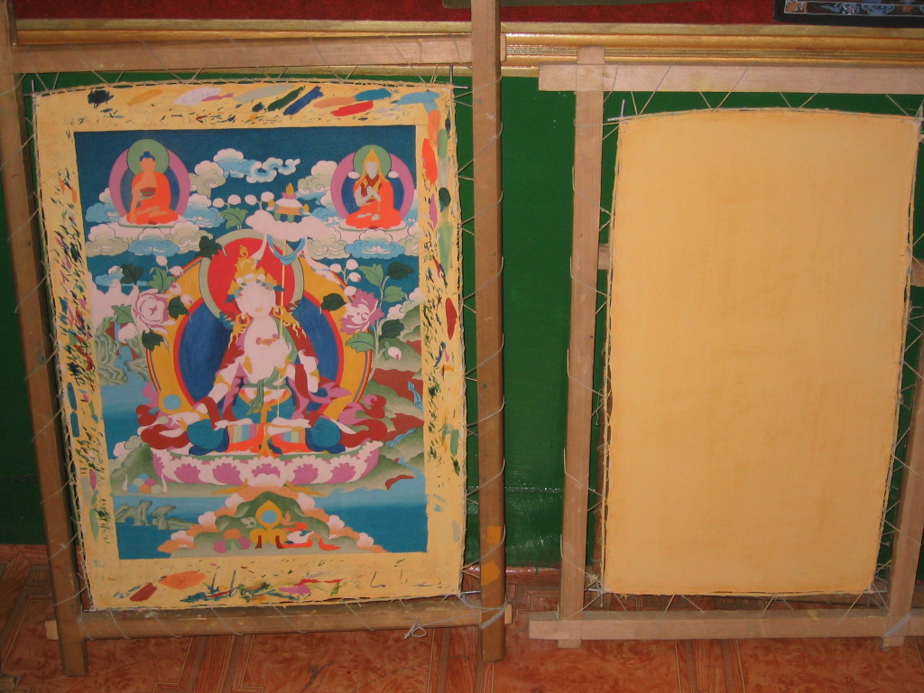 Tibetan Thangka Workshop Thangka in Progress